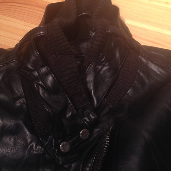 TXT Faux Leather Jacket - Picture 7 of 9